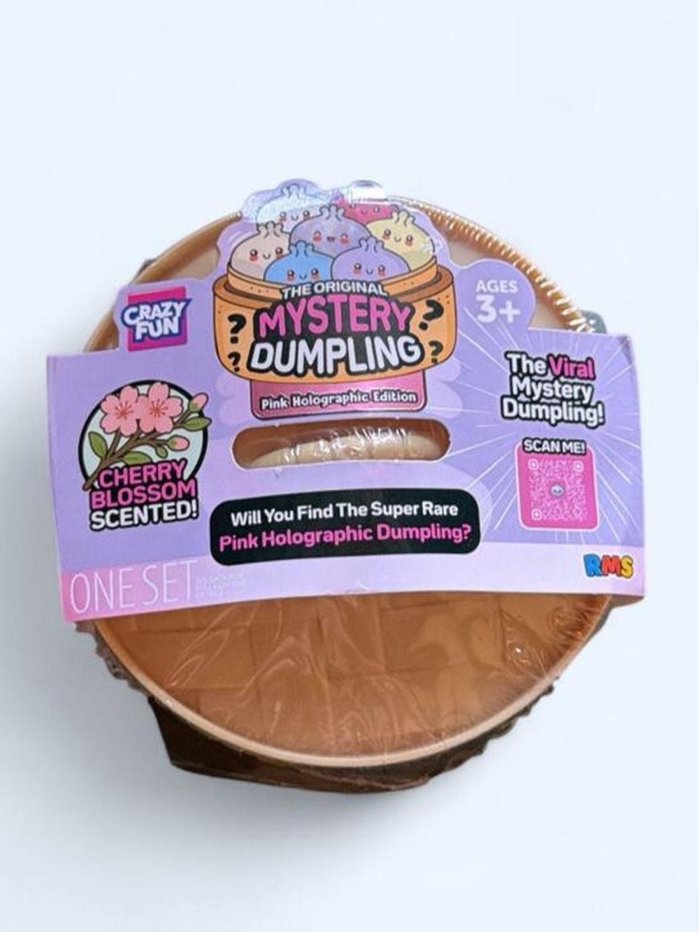 Viral RMS Crazy Fun Mystery Squishy Dumpling Pink
Holographic Edition *Rare*
